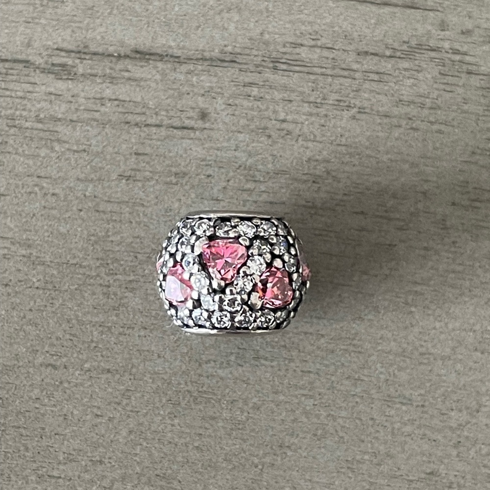 Authentic Pandora Pave “Shimmering Heart” Charm